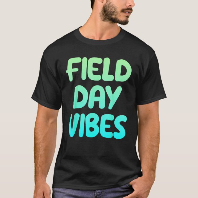 Camiseta Field Day Vibes Last Day Of School Fun Summer Teac (Frente)