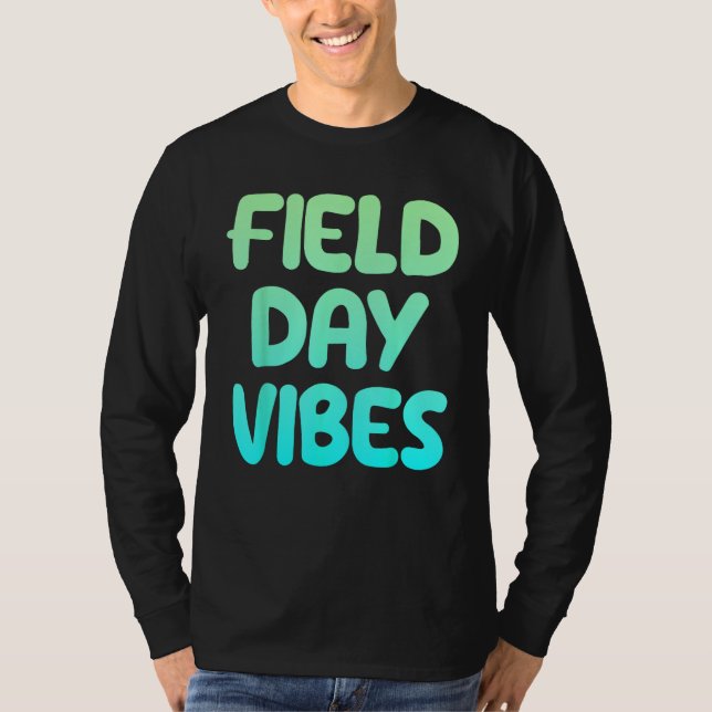 Camiseta Field Day Vibes Last Day Of School Fun Summer Teac (Frente)