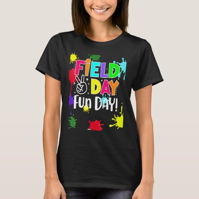 Camiseta Field Fun Day Squad School Trip Vibes Boys Girls T (Frente)