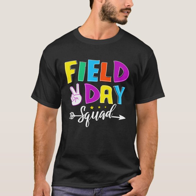 Camiseta Field Fun Day Squad School Trip Vibes Boys Girls T (Frente)