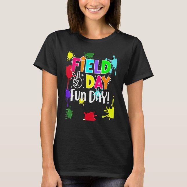 Camiseta Field Fun Day Squad School Trip Vibes Boys Girls T (Frente)