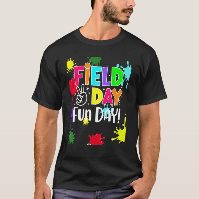 Camiseta Field Fun Day Squad School Trip Vibes Boys Girls T (Frente)