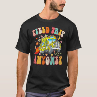 Camiseta Field Trip Anyone Groovy School Bus Driver Yellow