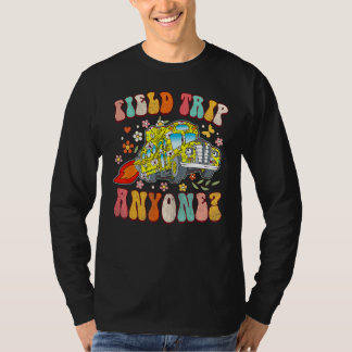 Camiseta Field Trip Anyone Groovy School Bus Driver Yellow