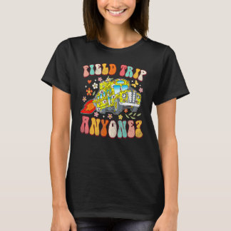 Camiseta Field Trip Anyone Groovy School Bus Driver Yellow