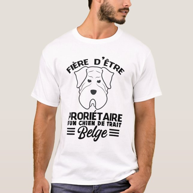 Camiseta Fier d'être propriétaire d'un cheval traje belge (Frente)