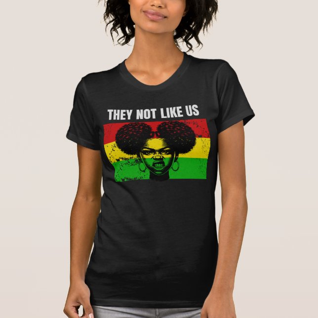 Camiseta Fierce Black Woman Afro Puffs Black history month  (Frente)