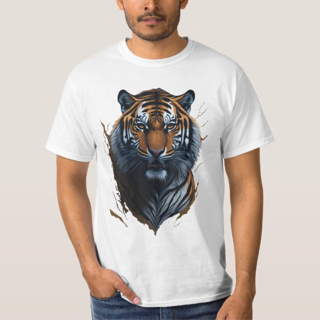 Camiseta Fierce e Na moda: Tiger Design (Frente)