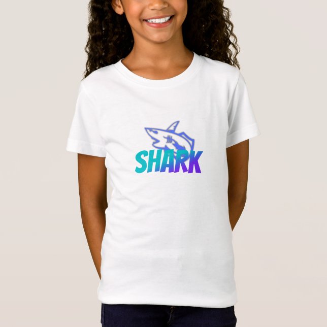 Camiseta Fierce Gradient Shark Logo | Bold Ocean Vibes (Frente)