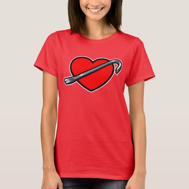 Camiseta Fierce Heartbreaker Anime Hearts Crowbar Design (Frente)