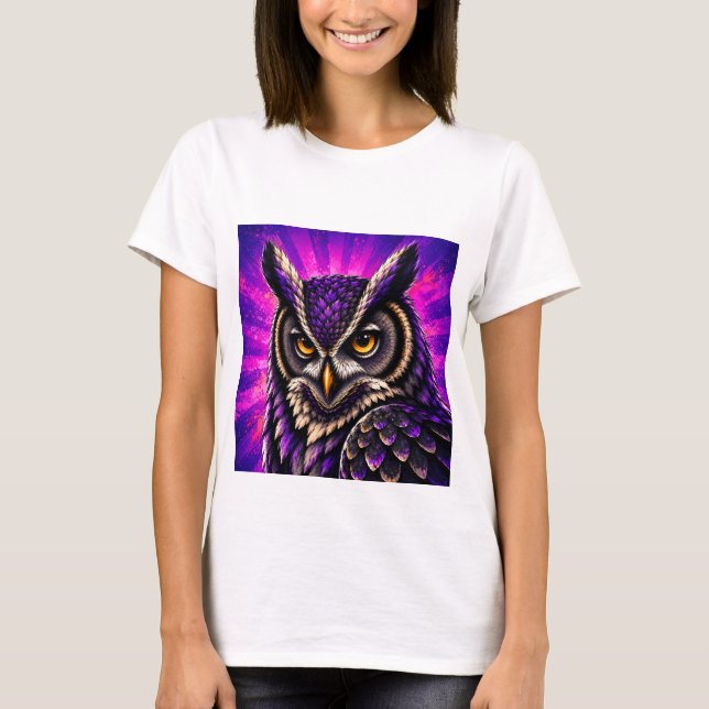 Camiseta Fierce Owl Vintage Vida Selvagem (Frente)