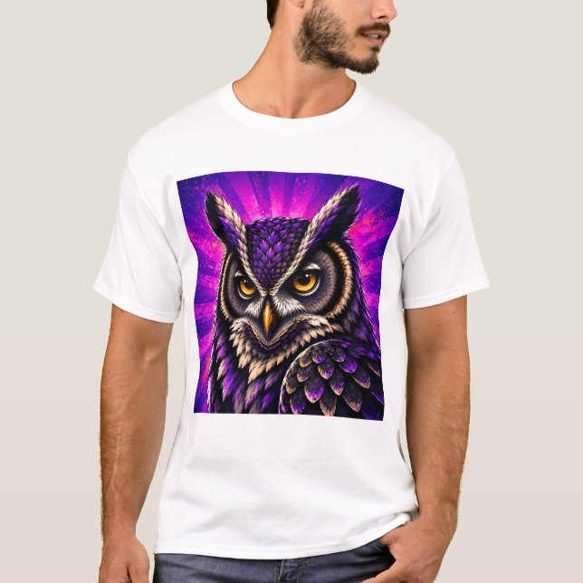 Camiseta Fierce Owl Vintage Vida Selvagem (Frente)