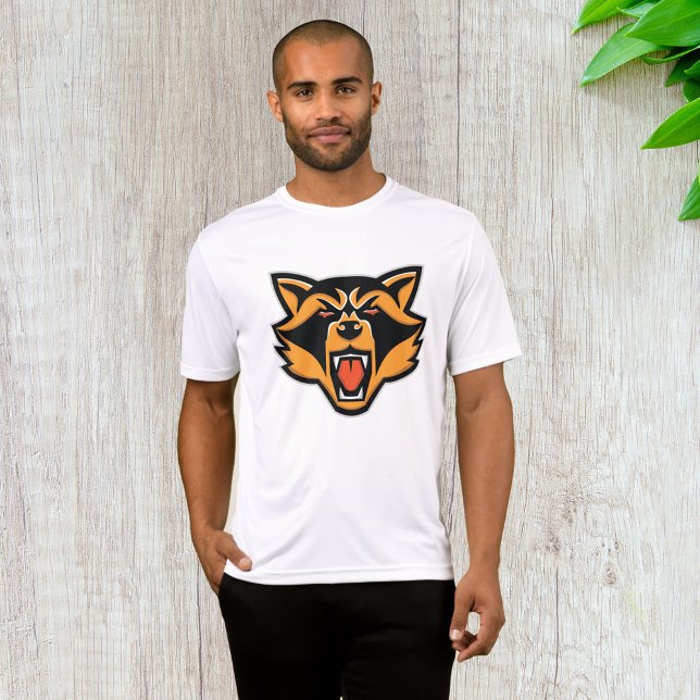 Camiseta Fierce Raccoon Mascot Bold Wild Animal Graphic (Criador carregado)