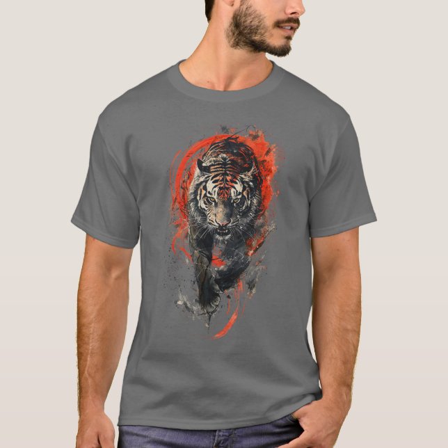 Camiseta Fierce Tiger em Movimento (Frente)