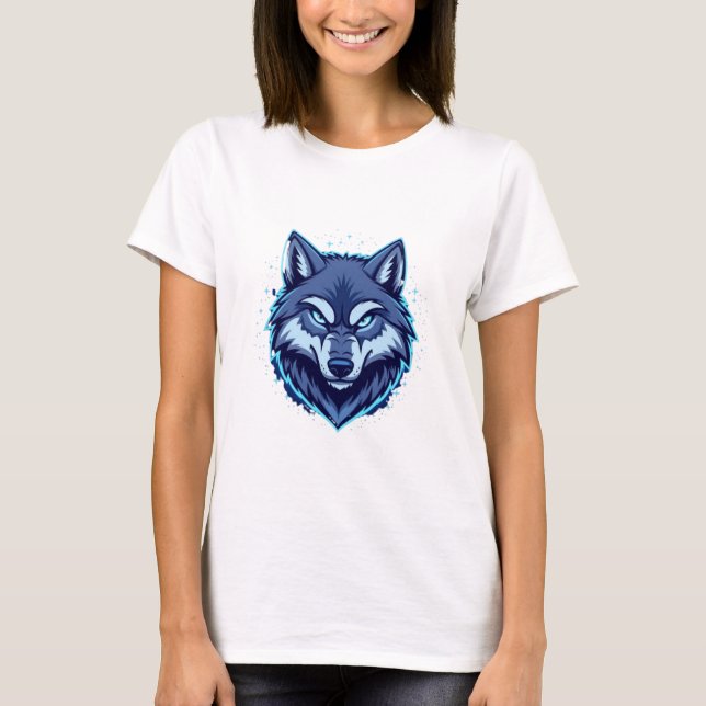 Camiseta Fierce Wolf – Symbol of Strength and Freedom (Frente)