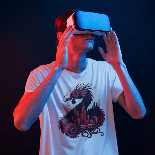 Camiseta Fiery Chicago Dragon - Ano Novo Lunar 2024 (Criador carregado)