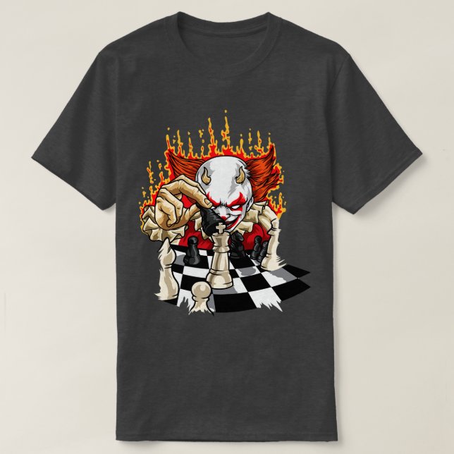 Camiseta Fiery Clowe Com Xadrez De Chessboard (Frente do Design)