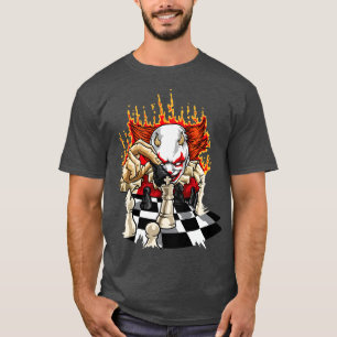 Camiseta Fiery Clowe Com Xadrez De Chessboard