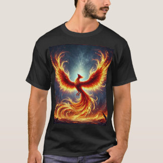 Camiseta Fiery Phoenix Mythical Art T-Shirt