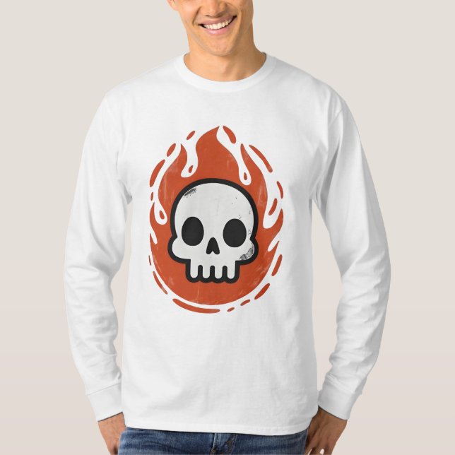 Camiseta Fiery Skull Emblem (Frente)