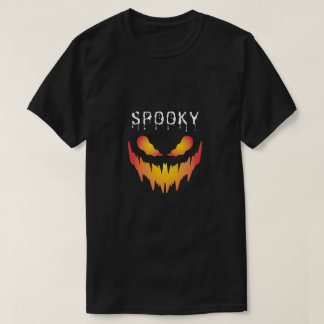 Camiseta Fiery Spooky Face – Halloween Graphic Design