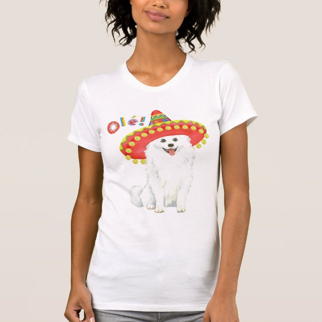 Camiseta Fiesta American Eskimo Dog (Frente)
