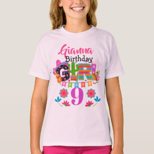 Camiseta Fiesta Birthday Girl    Partido do México   Idade