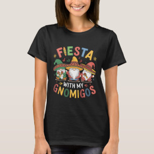Camiseta Fiesta Com Meu Gnomigos Engraçado Cinco De Mayo De