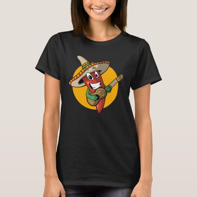 Camiseta Fiesta Mexican Guitarists Chili Chili Guitarist (Frente)