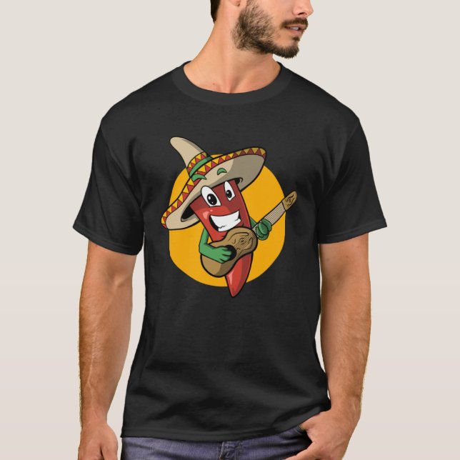 Camiseta Fiesta Mexican Guitarists Chili Chili Guitarist (Frente)