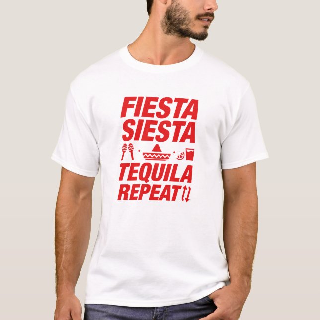 Camiseta Fiesta Siesta Tequila Repeat (Frente)