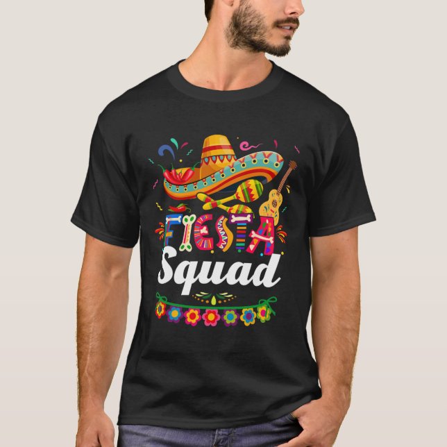 Camiseta Fiesta Squad Cinco De Mayo Tee Party Cinco Mexican (Frente)