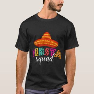 Camiseta Fiesta Squad Engraçado Cinco De Mayo Sombrero Mulh