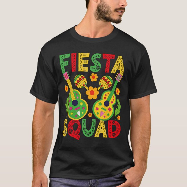 Camiseta Fiesta Squad Matching Cinco De Mayo Party (Frente)