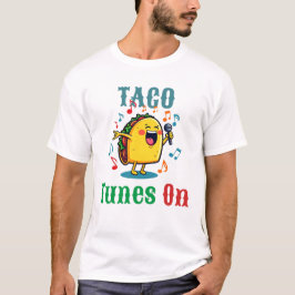 Camiseta Fiesta Taco Cantando O Taco Mexicano Taco Cartoon