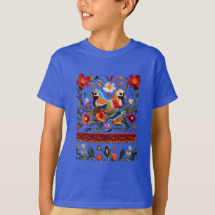 Camiseta Fiesta Threads: Design inspirado no bordado mexica