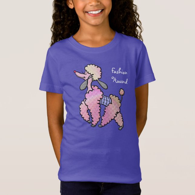 Camiseta Fifi Poodle - Francês Fashion Hound Personalizado (Frente)