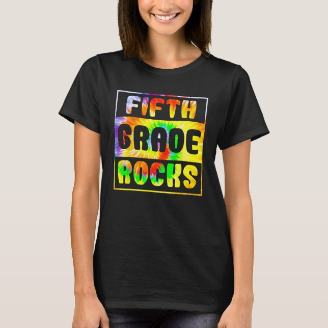 Camiseta Fifth Grade Rocks Tie Dye (Frente)