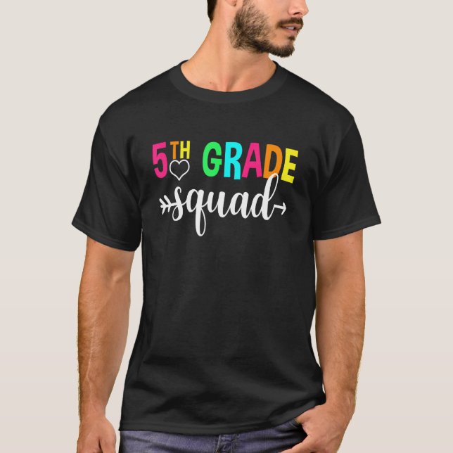 Camiseta Fifth Grade Squad Teachers Kids 5th Grade Back to  (Frente)