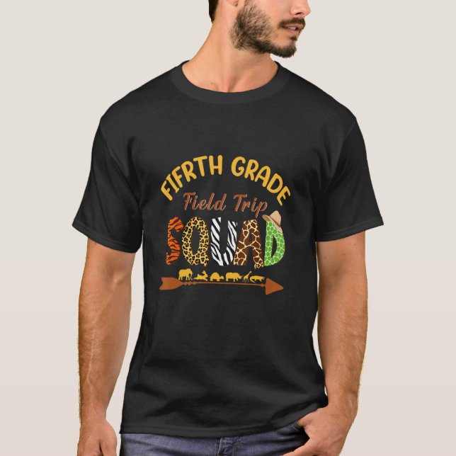 Camiseta Fifth Grade Students School Zoo Field Trip Squad M (Frente)