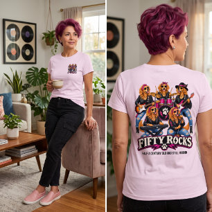 Camiseta Fifty Rocks Escreva Sua Própria Tagline
