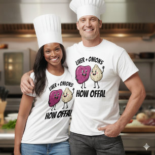 Camiseta Fígado Engraçado + Cebolas Como Piadas de Comida d