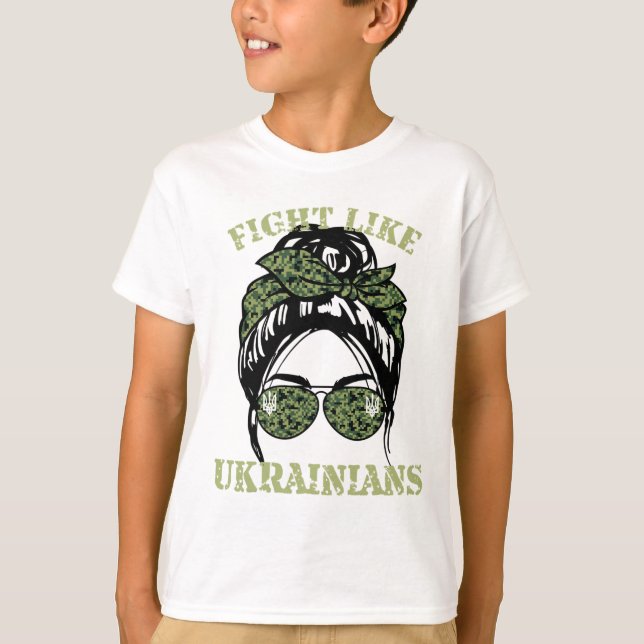 Camiseta Fight Like Ukrainian 2  (Frente)