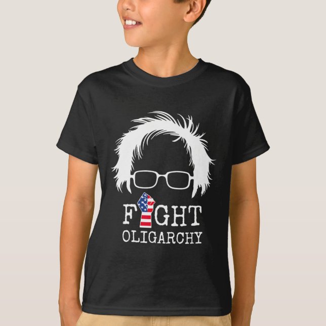 Camiseta Fight Oligarchy Sanders And Aoc Freedom Us Anti Tr (Frente)