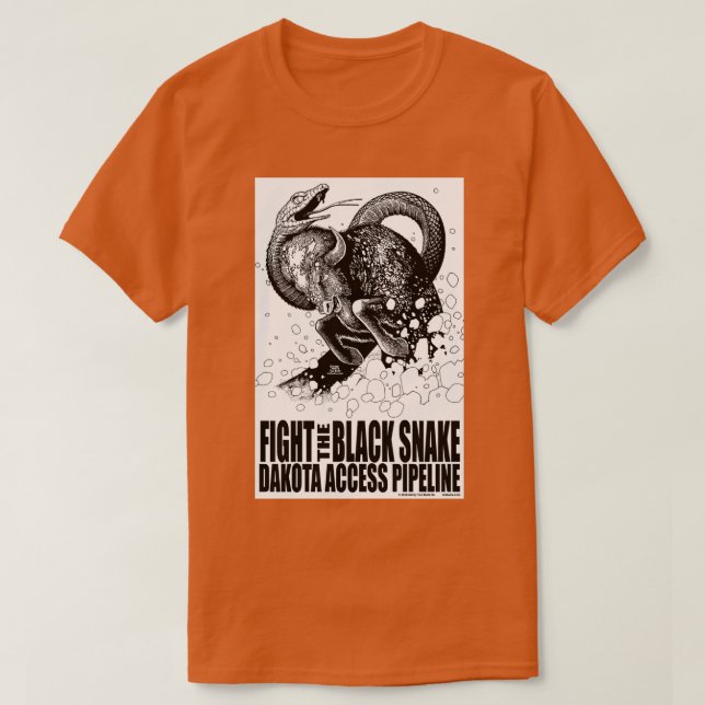 Camiseta Fight the Black Snake NODAPL  (Frente do Design)