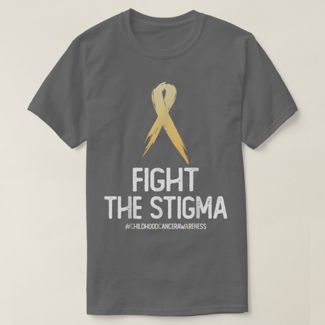 Camiseta Fight The Stigma Childhood Cancer Awareness Month  (Frente do Design)