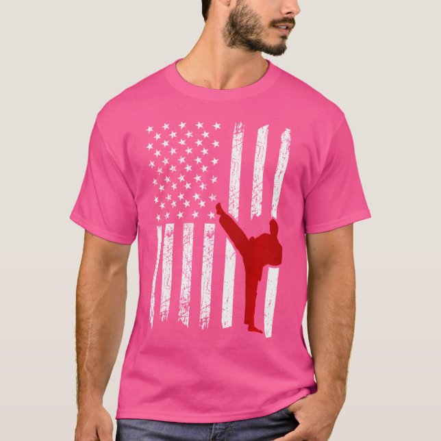 Camiseta Fighter do Bandeira Americano (Frente)
