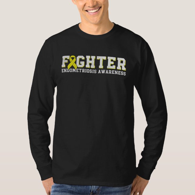 Camiseta Fighter Endometriosis Awareness Month Ribbon Endo  (Frente)