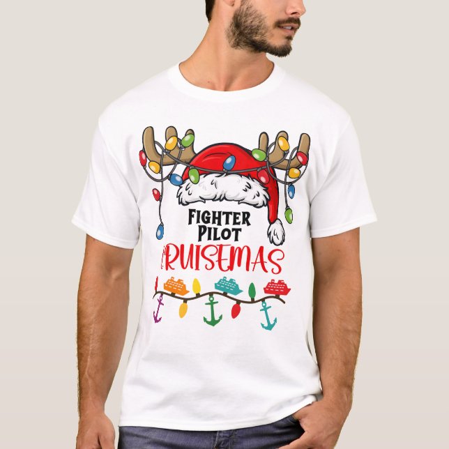 Camiseta Fighter Pilot Cruisemas Matching Christmas Pajamas (Frente)