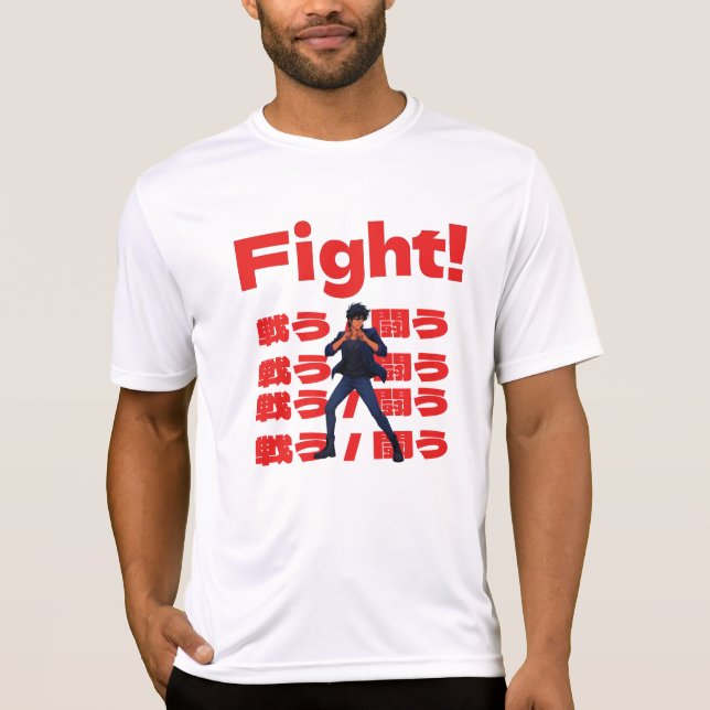 Camiseta Fighter with 90s Retro Anime Style (Frente)